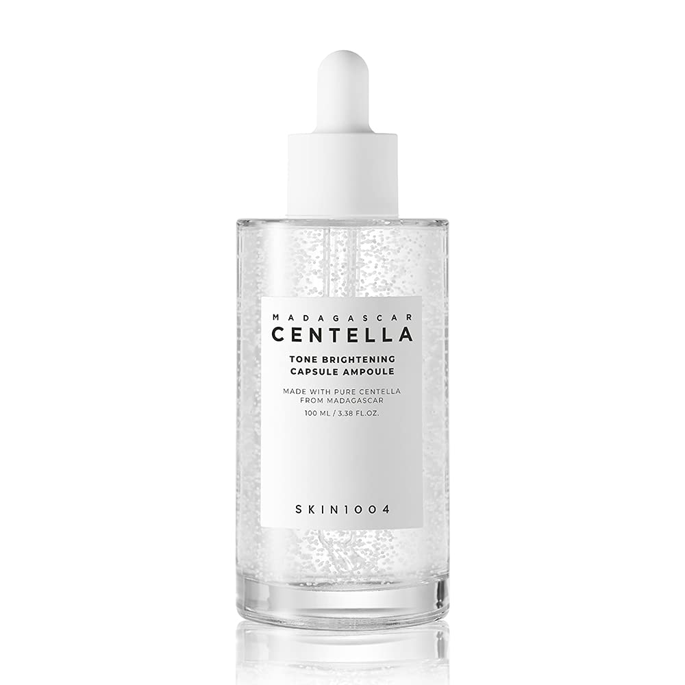SKIN1004 Madagascar Centella Tone Brightening Ampoule bottle shows calming-toning serum for sensitive skin