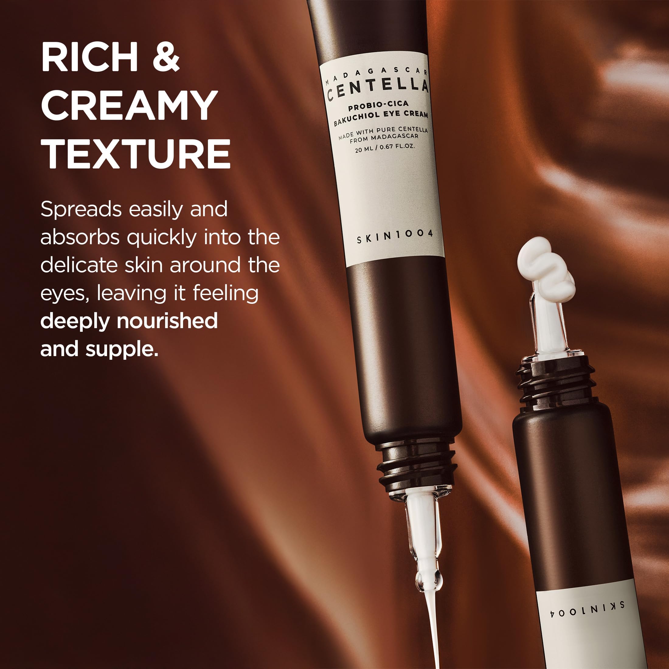 SKIN1004 Madagascar-inspired formula offers gentle balance around the eyes.