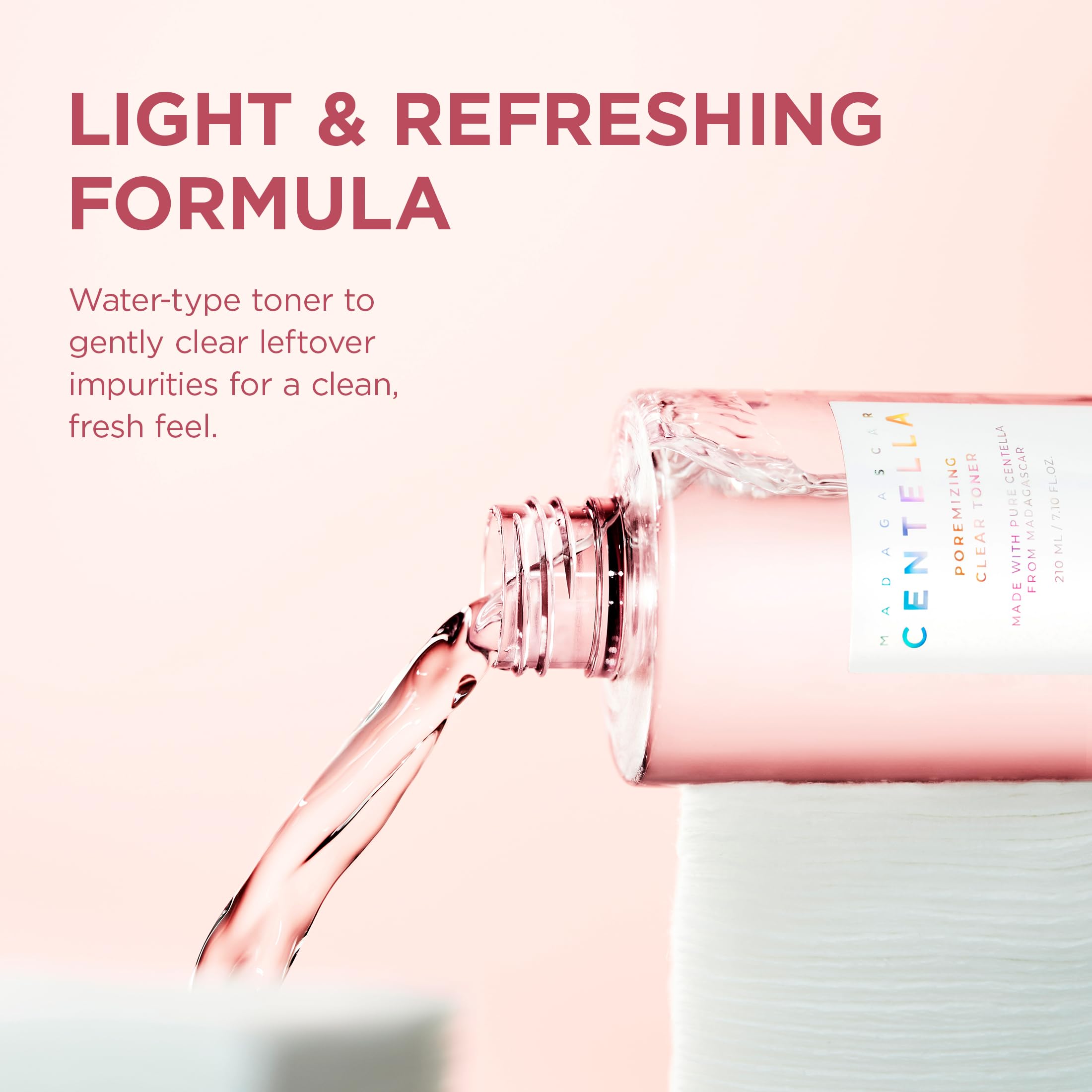 SKIN1004 Poremizing Clear Toner label notes dermatological testing and non-comedogenic formulation.