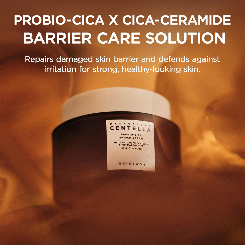 SKIN1004 Probio Cica Enrich Cream packaging highlighting Madagascar Centella.