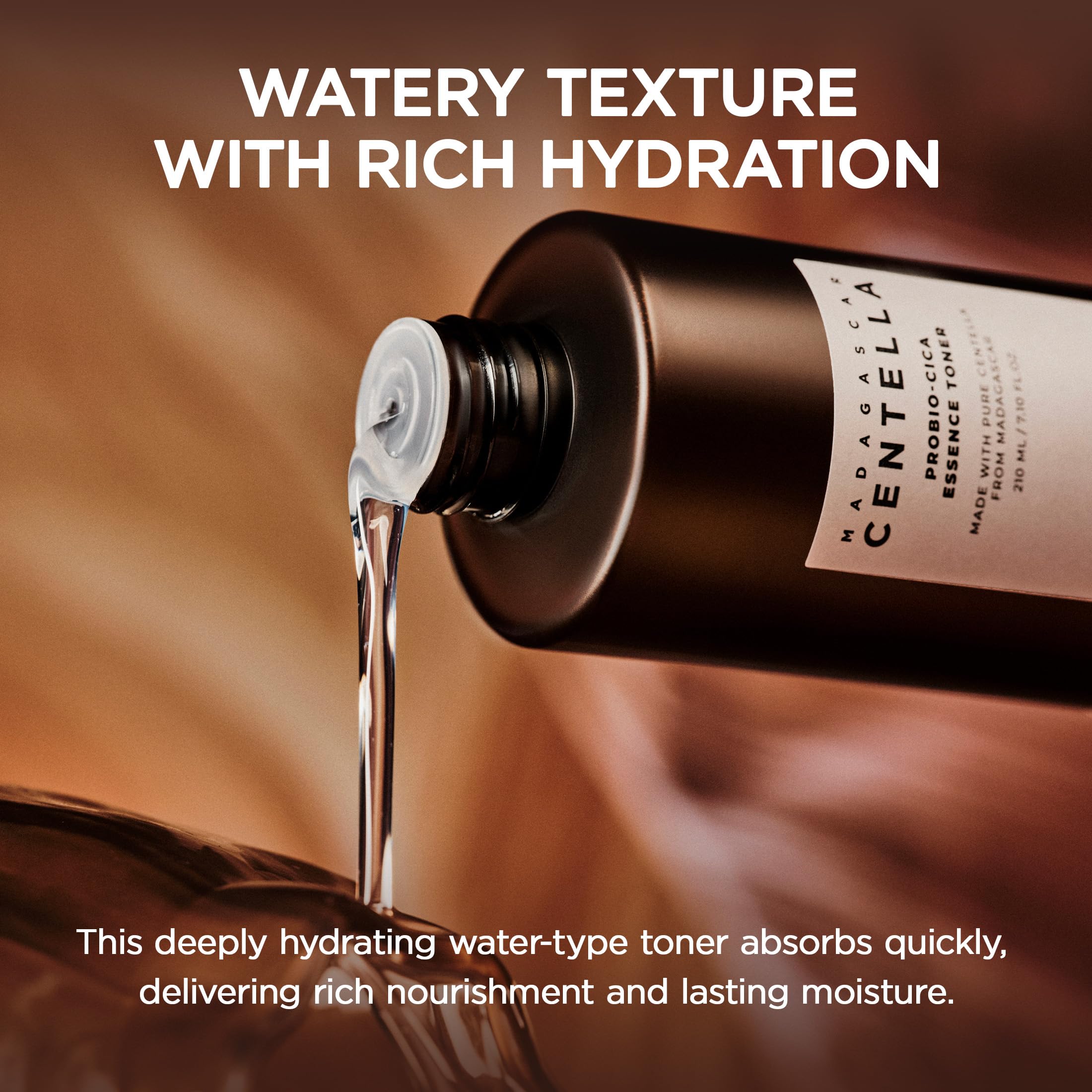 Multi-Hyaluronic acids boost in SKIN1004 Probio-CICA Essence Toner for lasting hydration