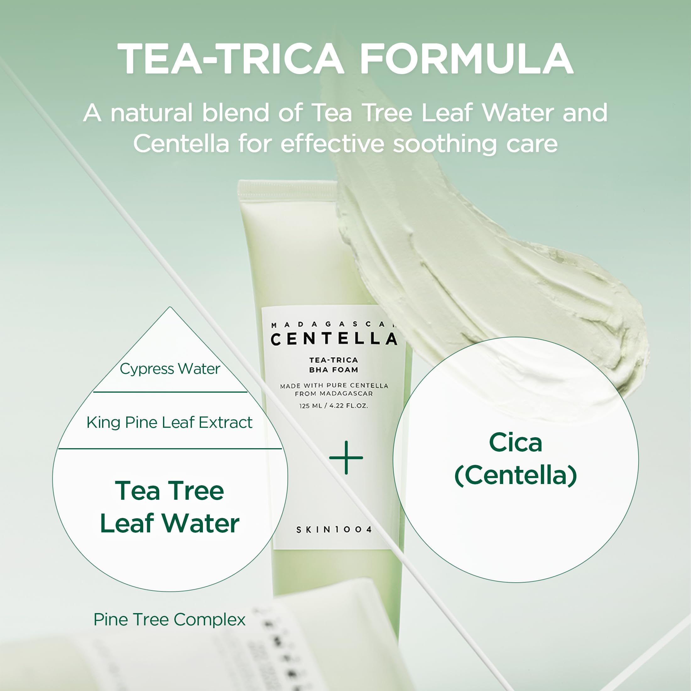 SKIN1004 Tea-Trica BHA Foam daily-use foam cleanses for an everyday refreshed feel