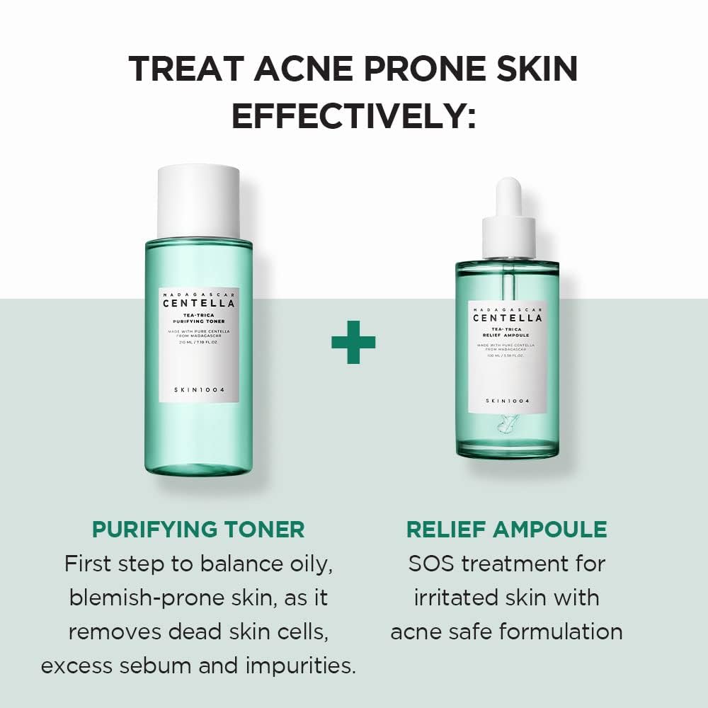 SKIN1004 Tea-Trica Relief Ampoule clinical-testing seal indicates safety and suitability.