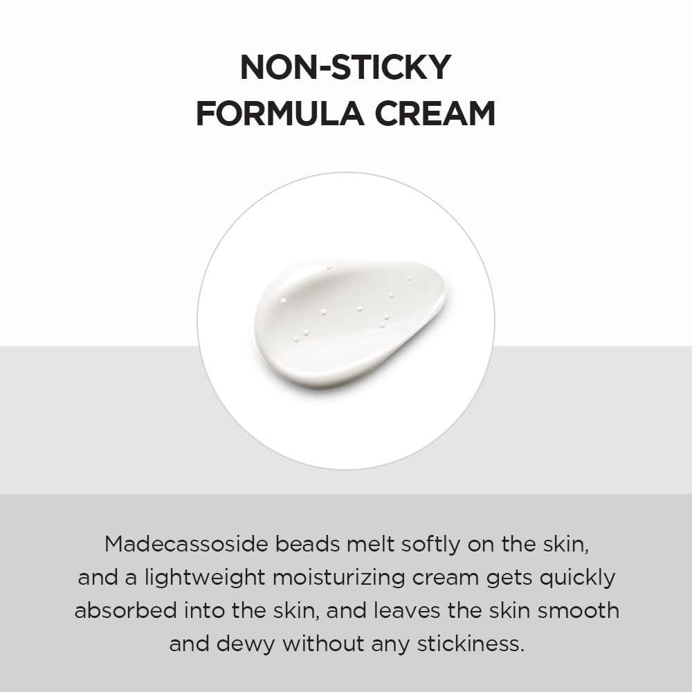 skin1004 Tone Brightening Cream texture swatch reveals a non-sticky, hydrating feel