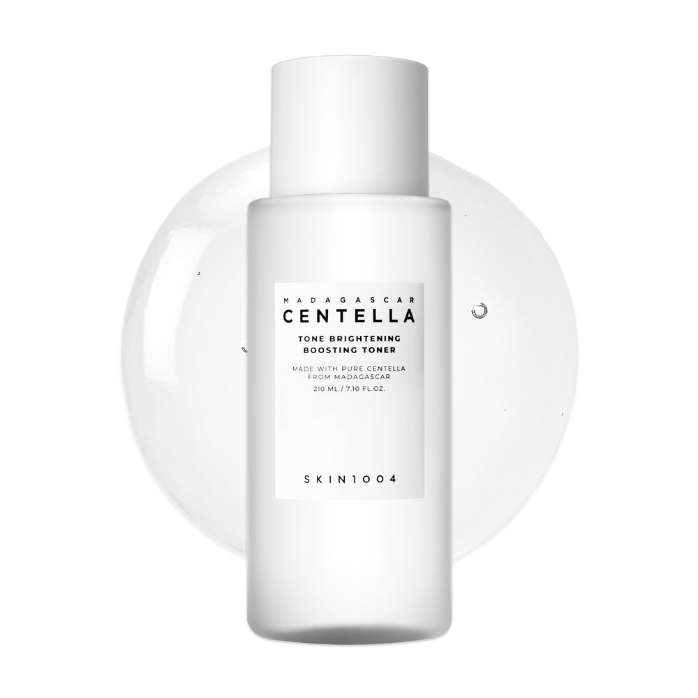 SKIN1004 Tone Glowing Toner bottle close-up illustrating hydrating, brightening formula