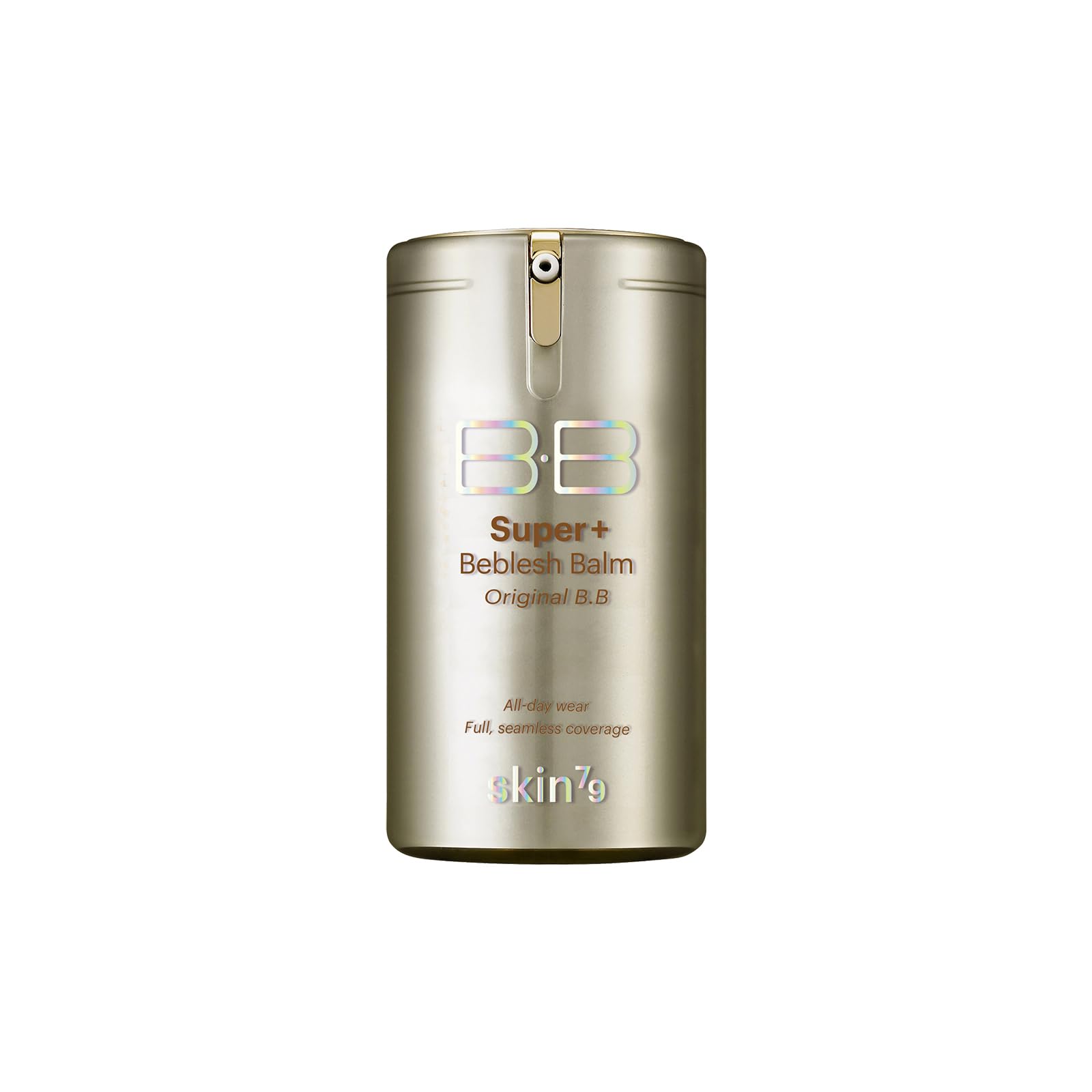 SKIN79 Gold BB Super Plus bottle shows a natural radiant base