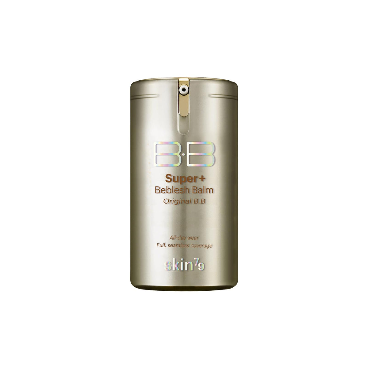 SKIN79 Gold BB Super Plus bottle shows a natural radiant base