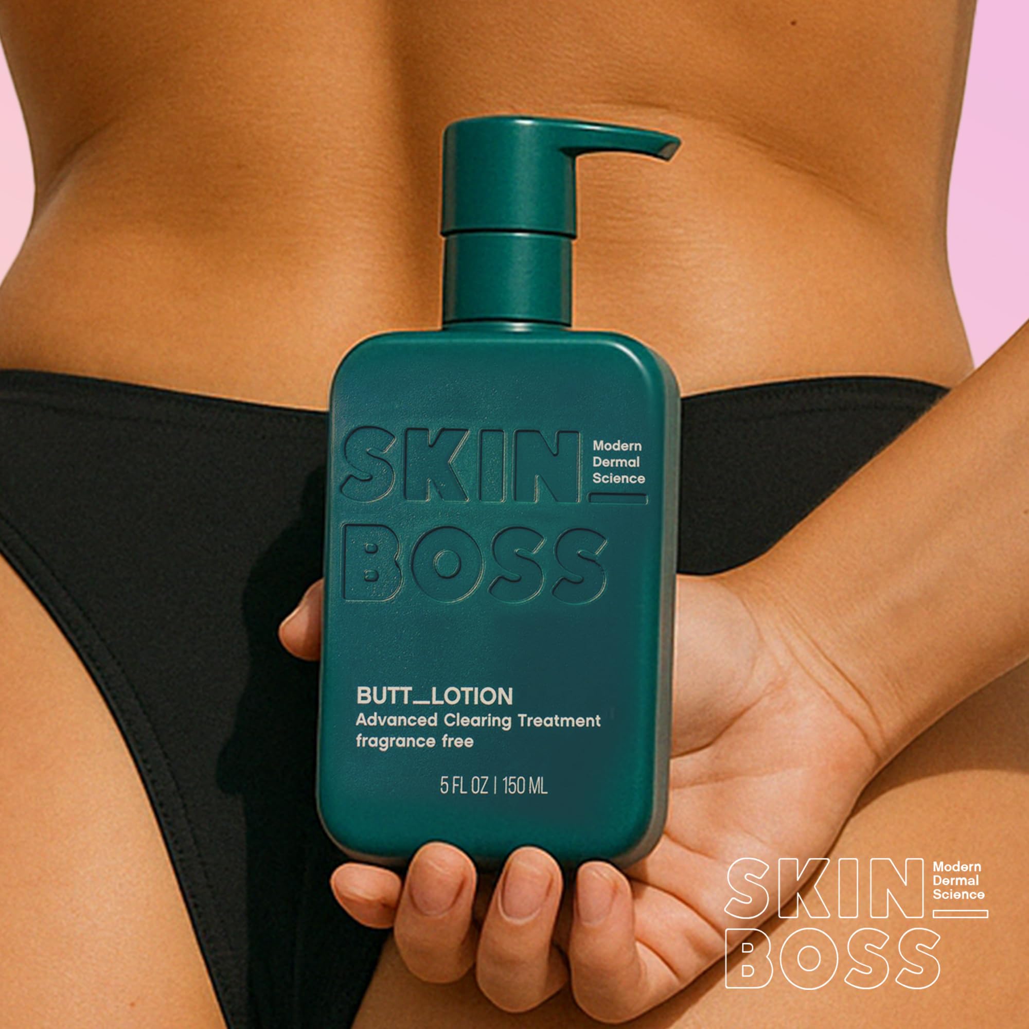 SKINBOSS anti-blemish lotion for thighs delivers gentle moisture and texture refinement