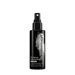 Skindinavia Makeup Finishing Spray bottle closeup showing travel-friendly 2 oz packaging for all-day control
