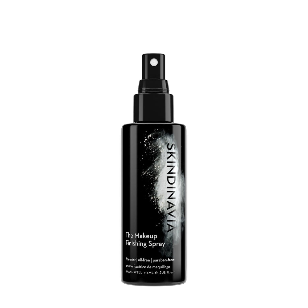 Skindinavia makeup finishing spray bottle provides all-day wear with a cooling, sweat-resistant mist.