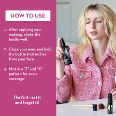 Skindinavia spray action captures quick-set texture and even coverage.