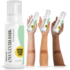Skinerals Face and Body Tanning Foam applying evenly for a streak-free tan