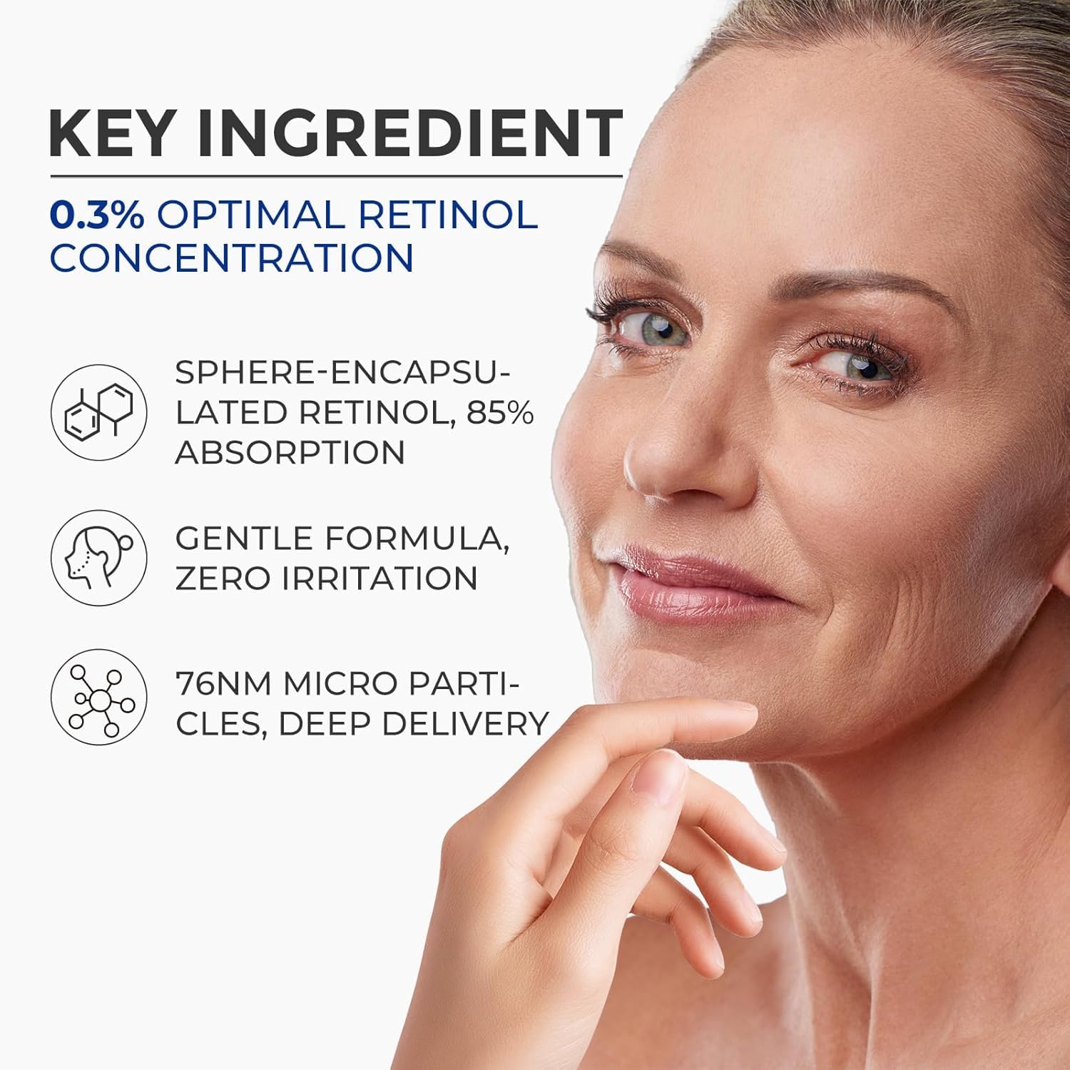 SKINERSE daytime-use reminder with sunscreen to protect skin.