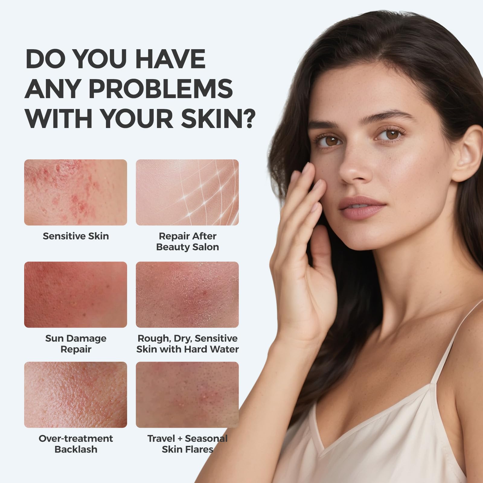 SKINERSE Intensive Repair Serum on-skin application demonstrates quick absorption