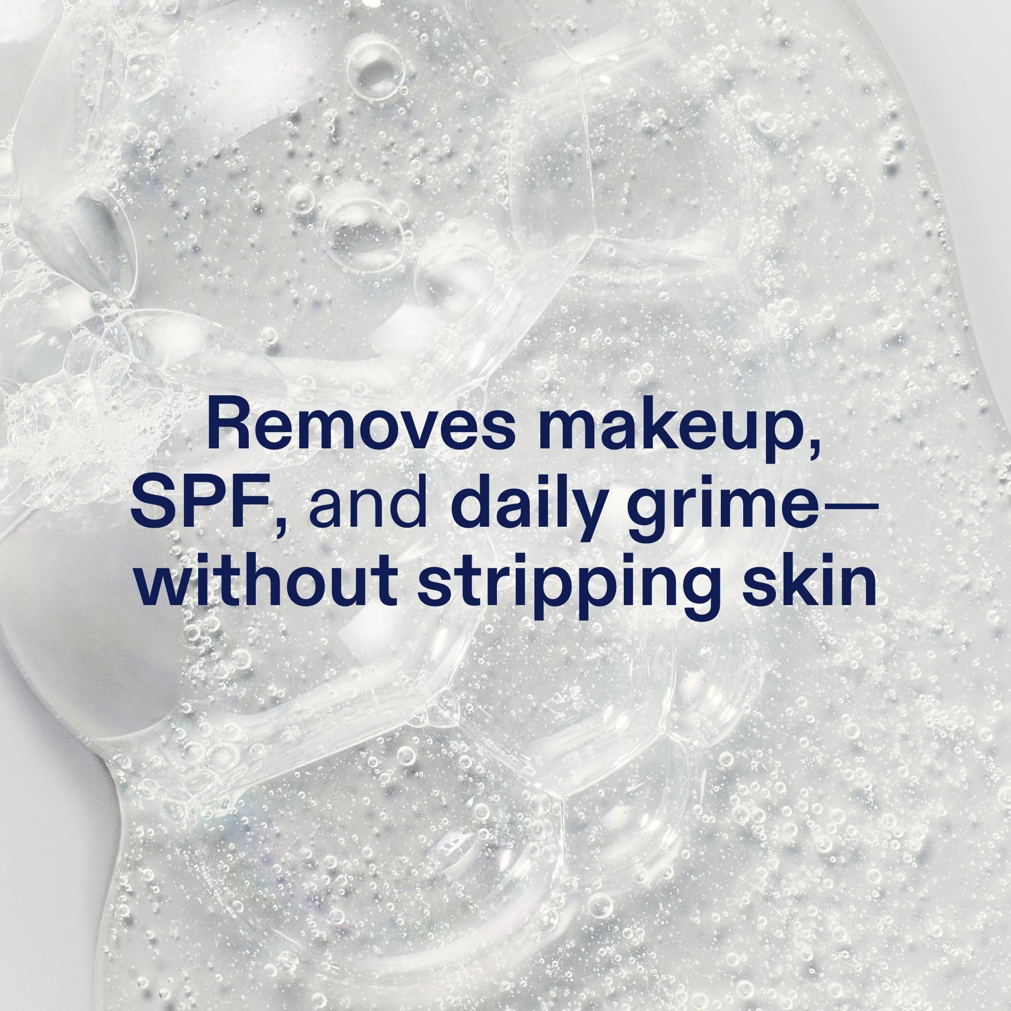 Skinfix ceramide ectoin gel cleanser foamy lather demonstrates gentle cleansing and hydration.