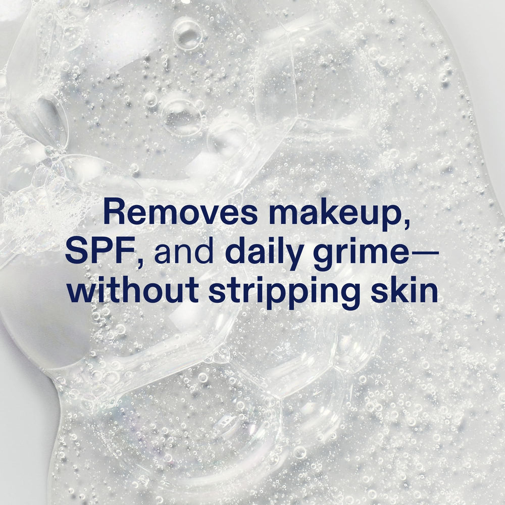 Skinfix ceramide ectoin gel cleanser foamy lather demonstrates gentle cleansing and hydration.