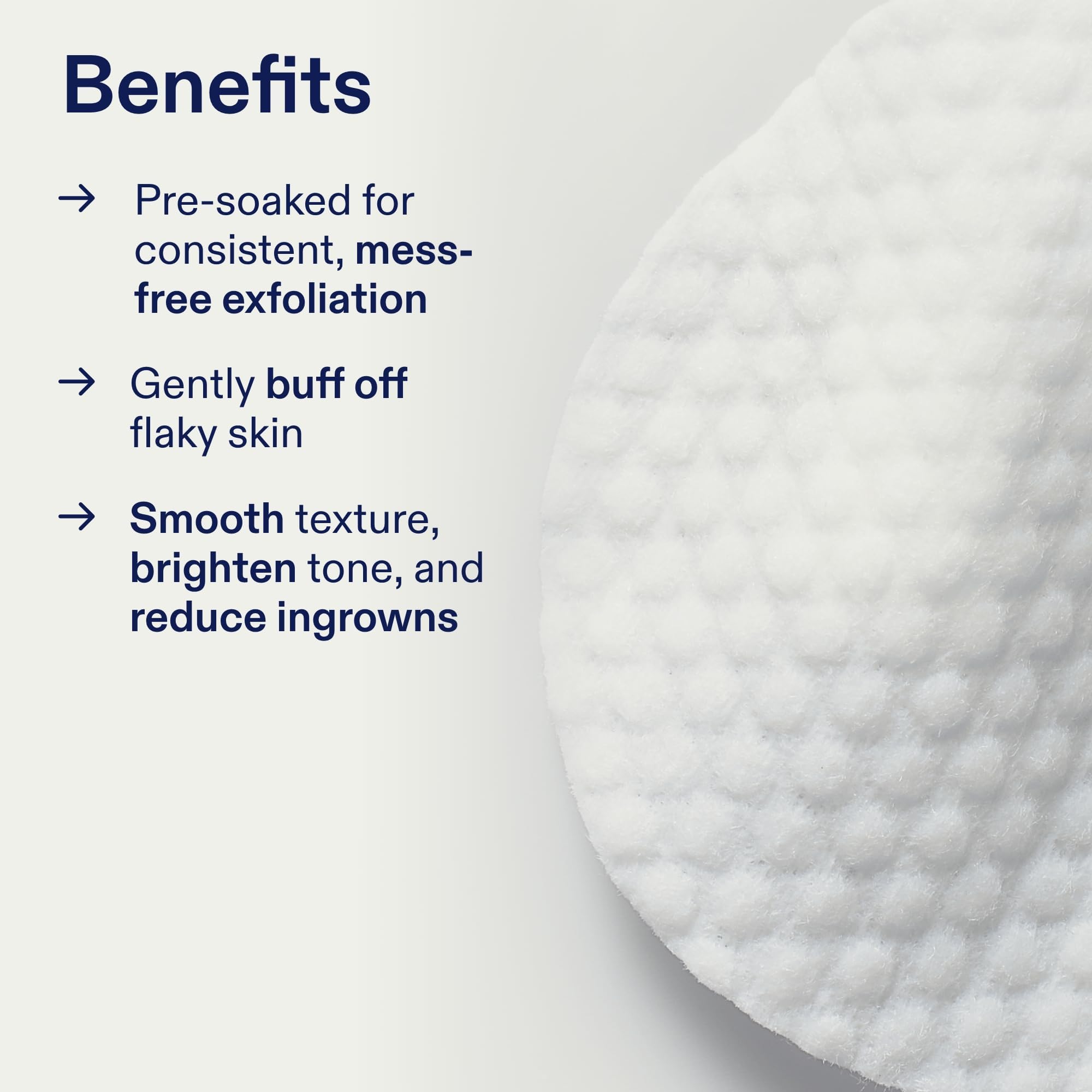 Skinfix exfoliating pads pad application swiping over skin for dead-skin removal