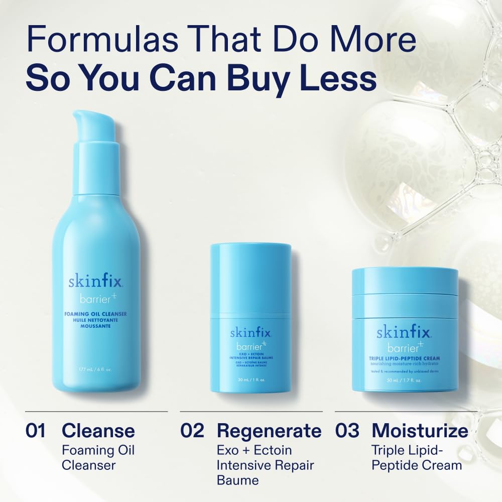 Skinfix Exo + Ectoin Baume pump demonstrates easy daily application