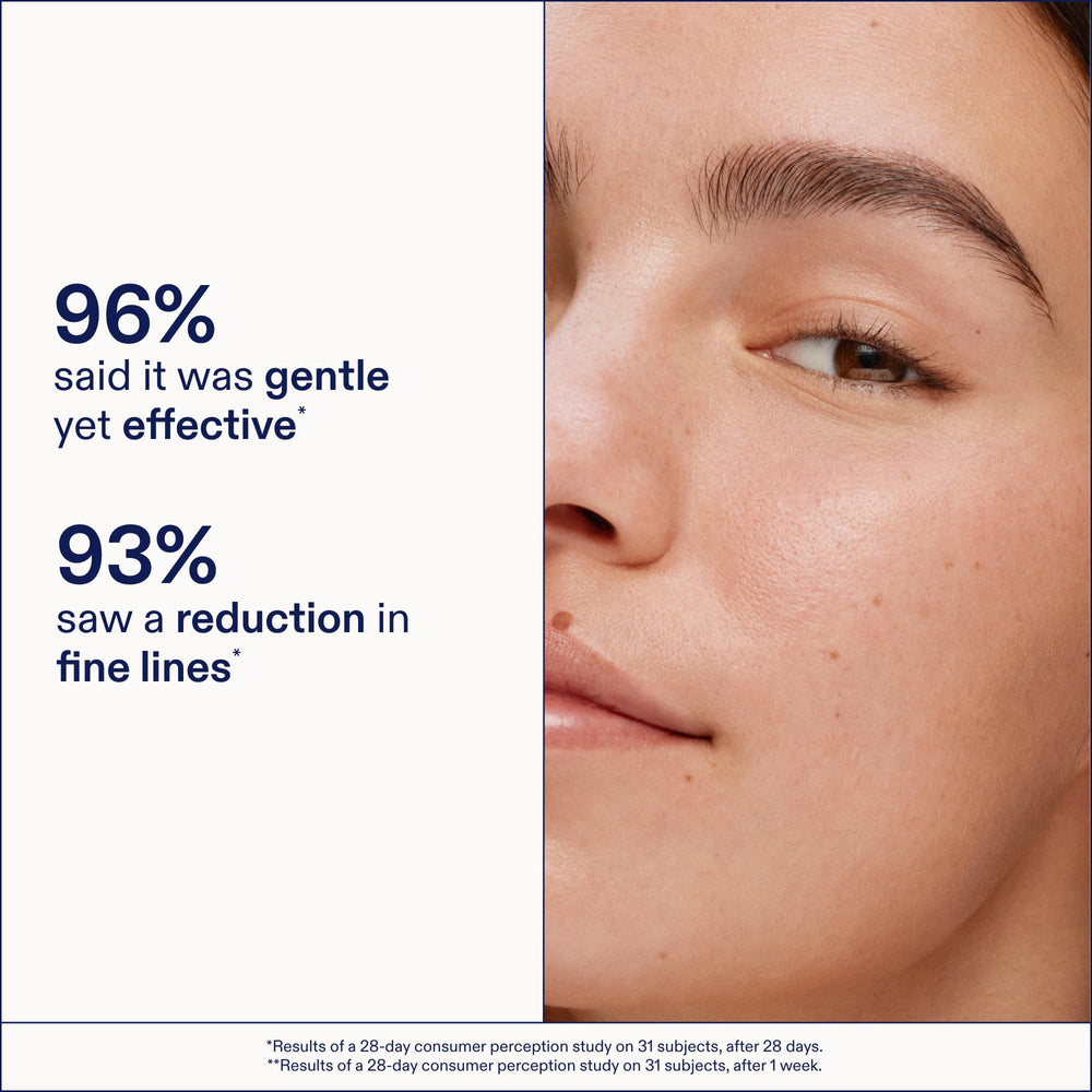Skinfix Triple Lipid-Boost 360 Eye closeup shows smoother-looking under-eye lines.
