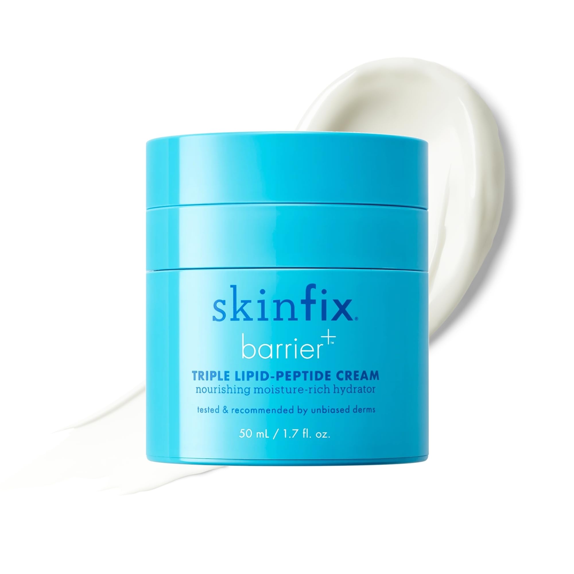 Skinfix triple lipid-peptide cream jar front – fragrance-free hydration for sensitive skin.