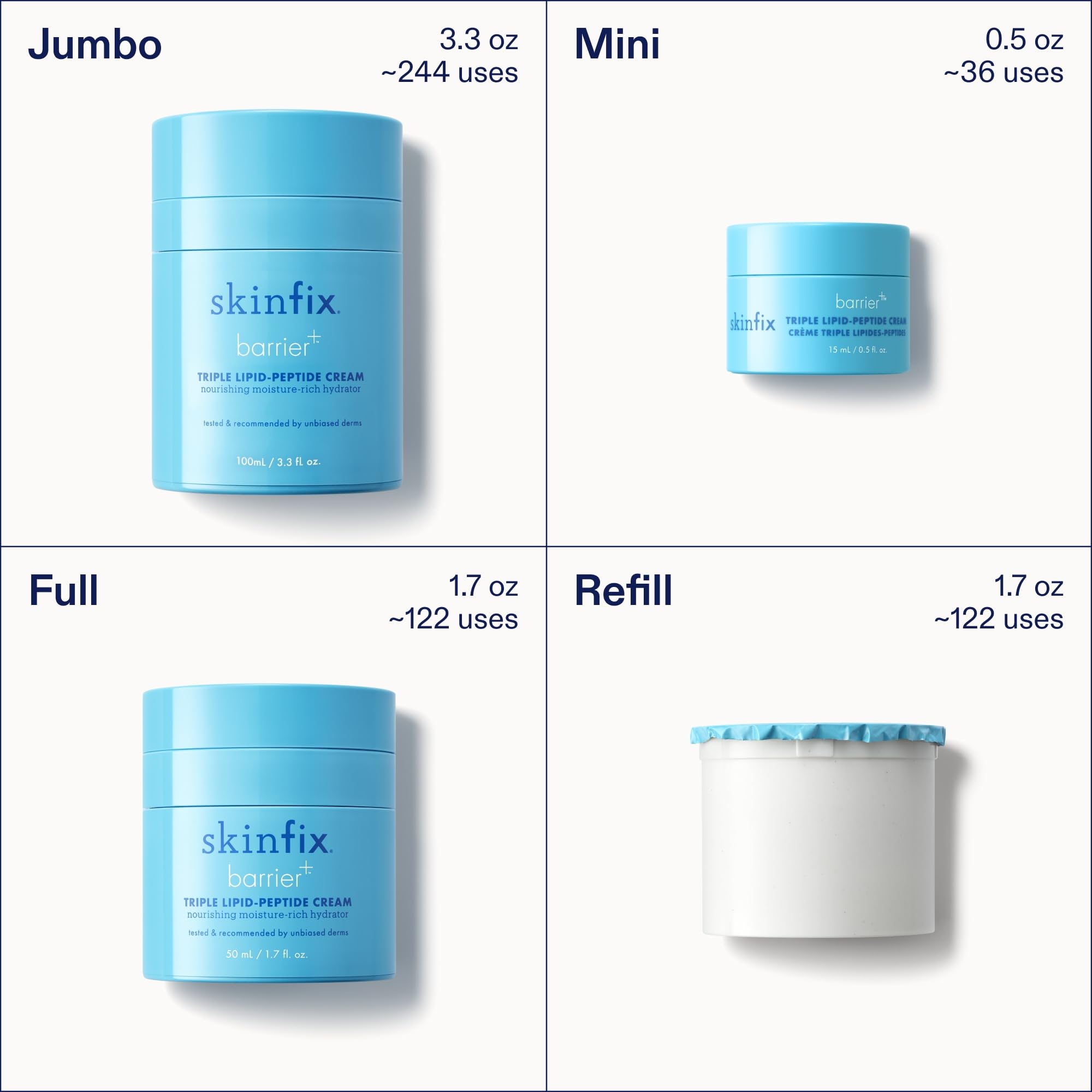 Fragrance-free formula ideal for sensitive or reactive skin.