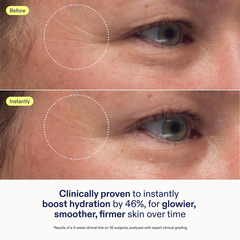 Skinfix texture swatch demonstrates dewiness and lightweight hydration.