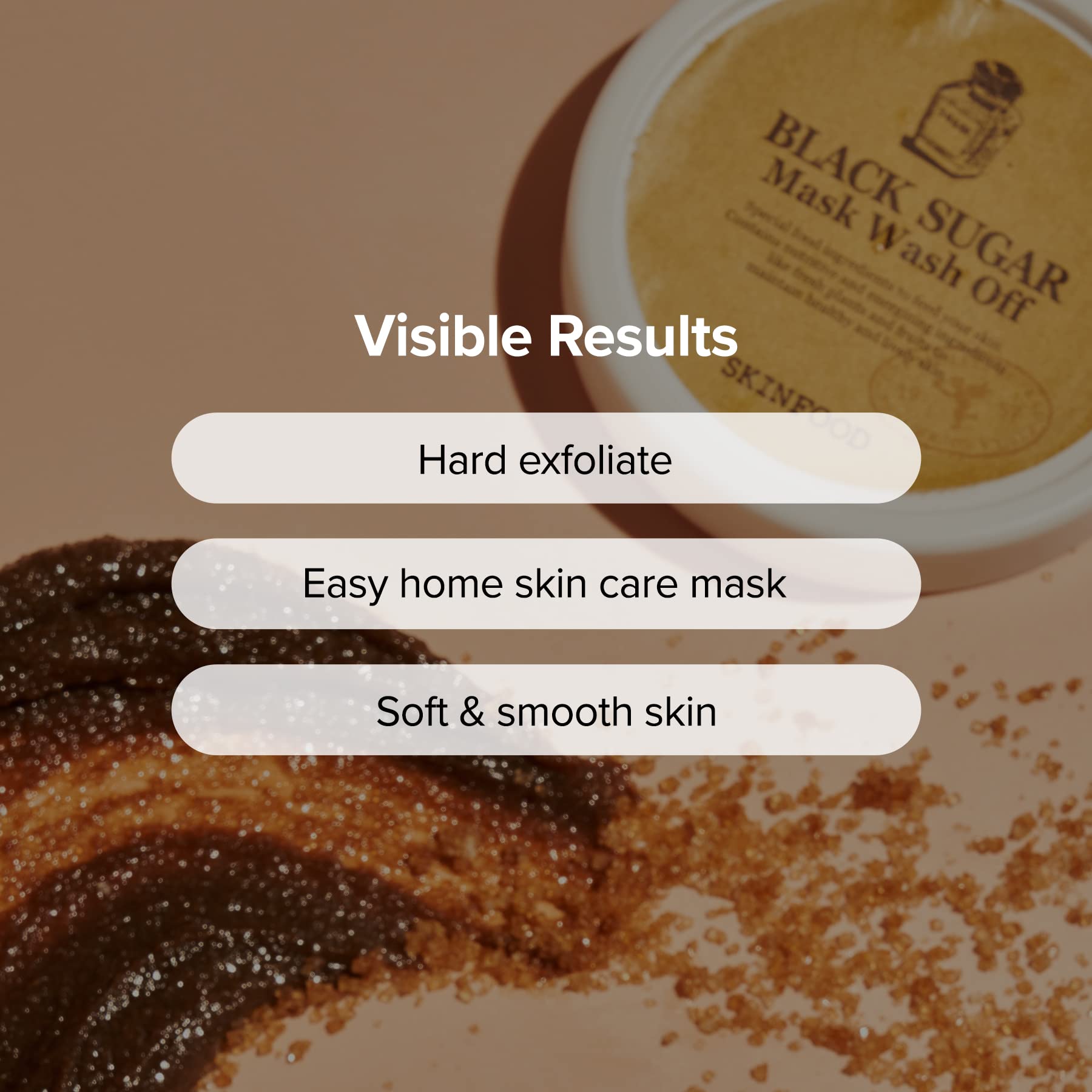 Waiting 10–15 minutes with SKINFOOD 1957 Black Sugar Mask on skin.