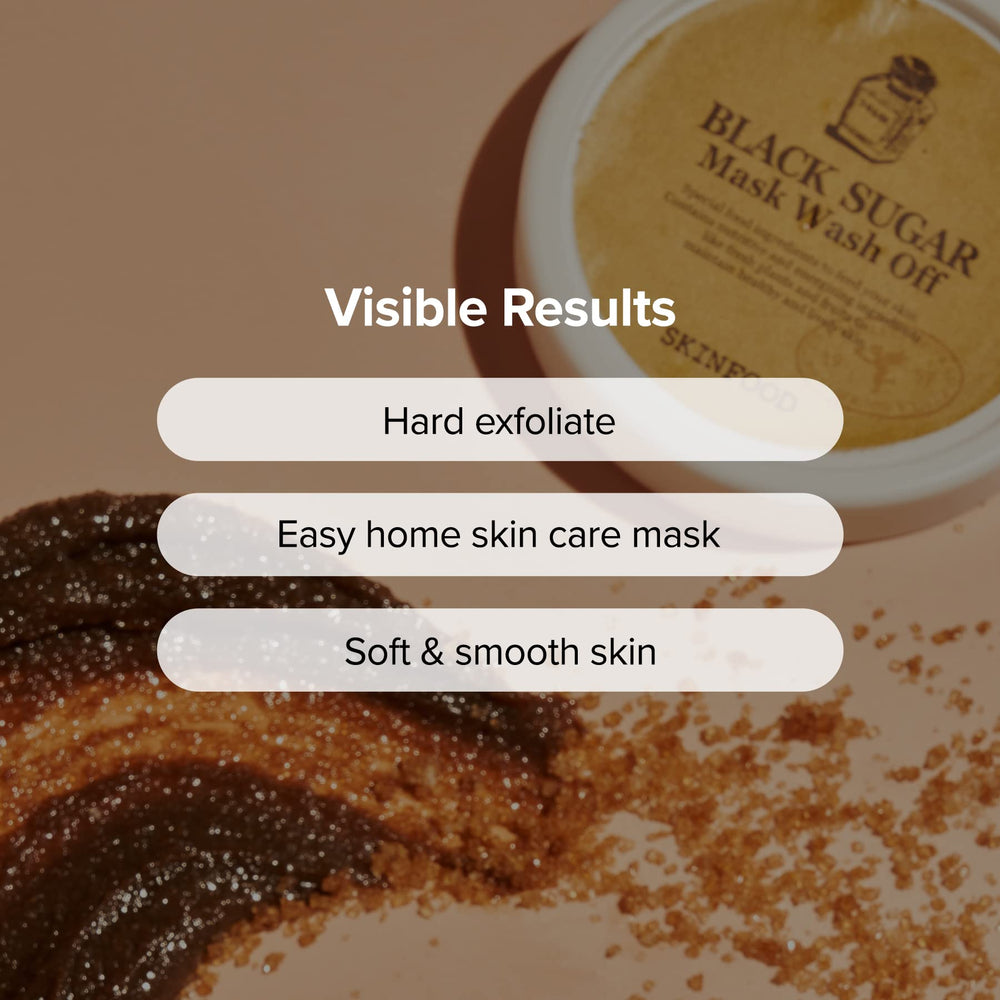 Waiting 10–15 minutes with SKINFOOD 1957 Black Sugar Mask on skin.