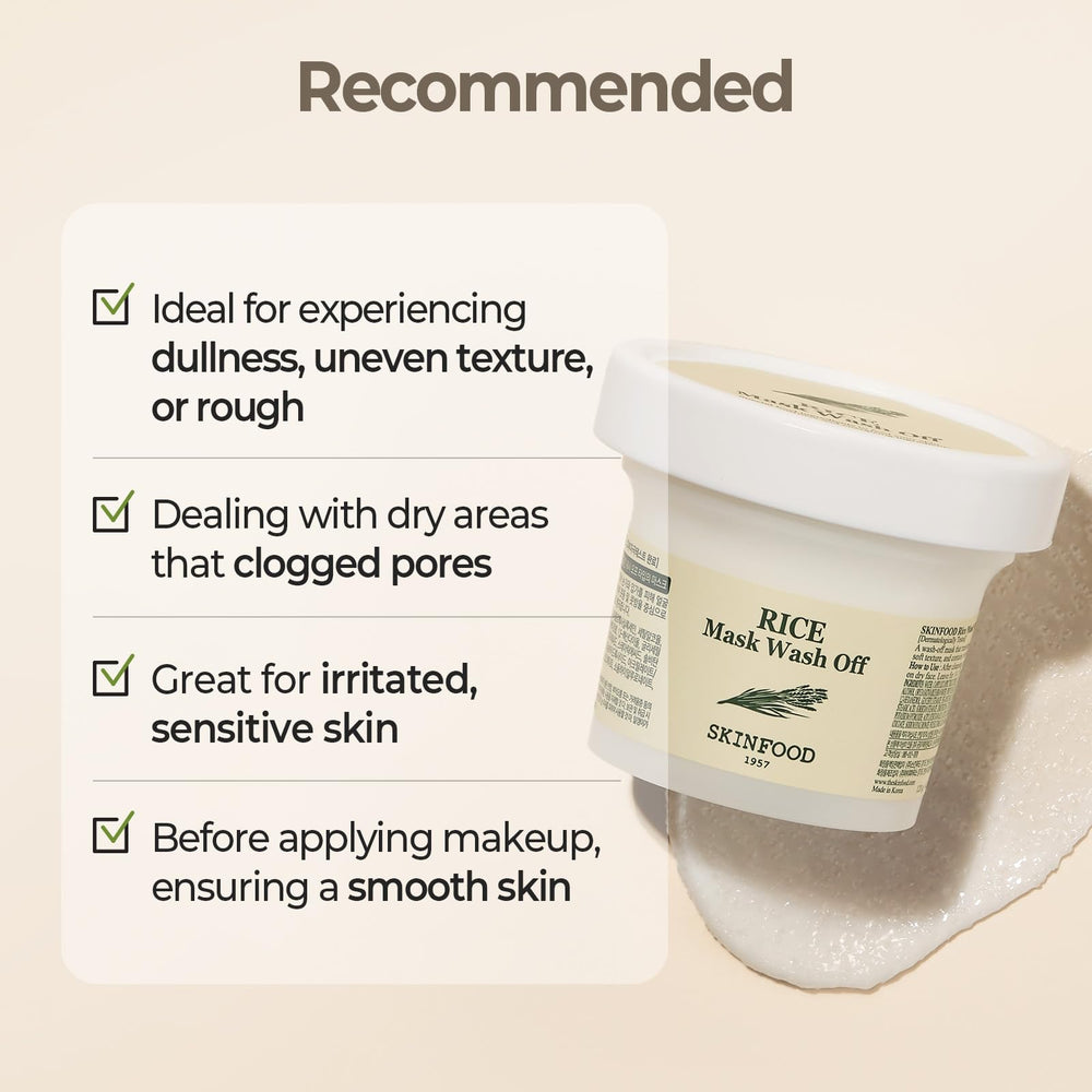 Timer set for 5–10 minutes with SKINFOOD 1957 Rice Mask for efficient treatment