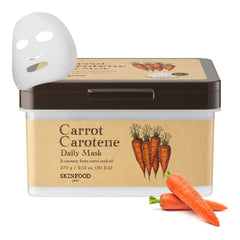 SKINFOOD Carrot Carotene Daily Mask bulk pack 30ea for convenient daily hydration