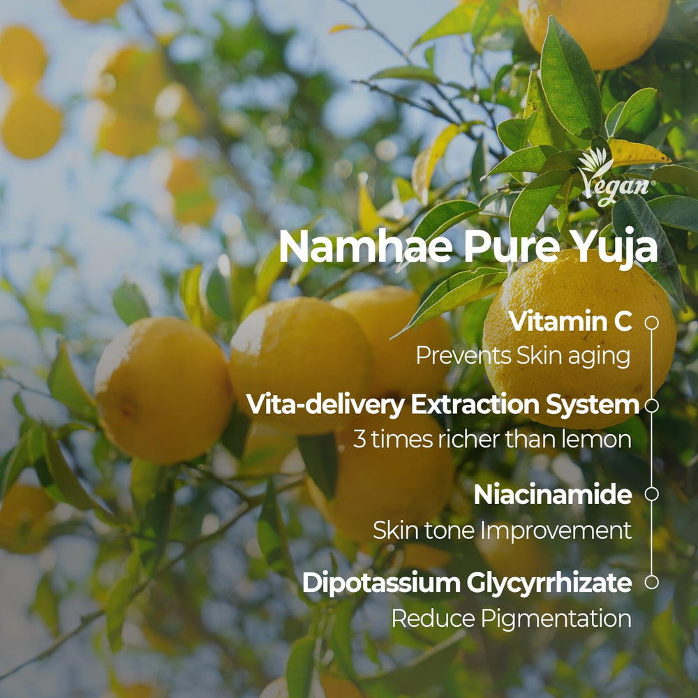 SKINFOOD Yuja C Vita Daily Mask essence application demonstrates even distribution and rapid absorption.