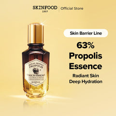 Skinfood 1957 propolis dropper close-up demonstrates precise application for hydration