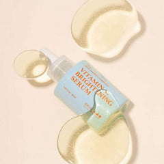 SKIN&LAB Vitamin C Serum label closeup highlights ingredients for hydration.