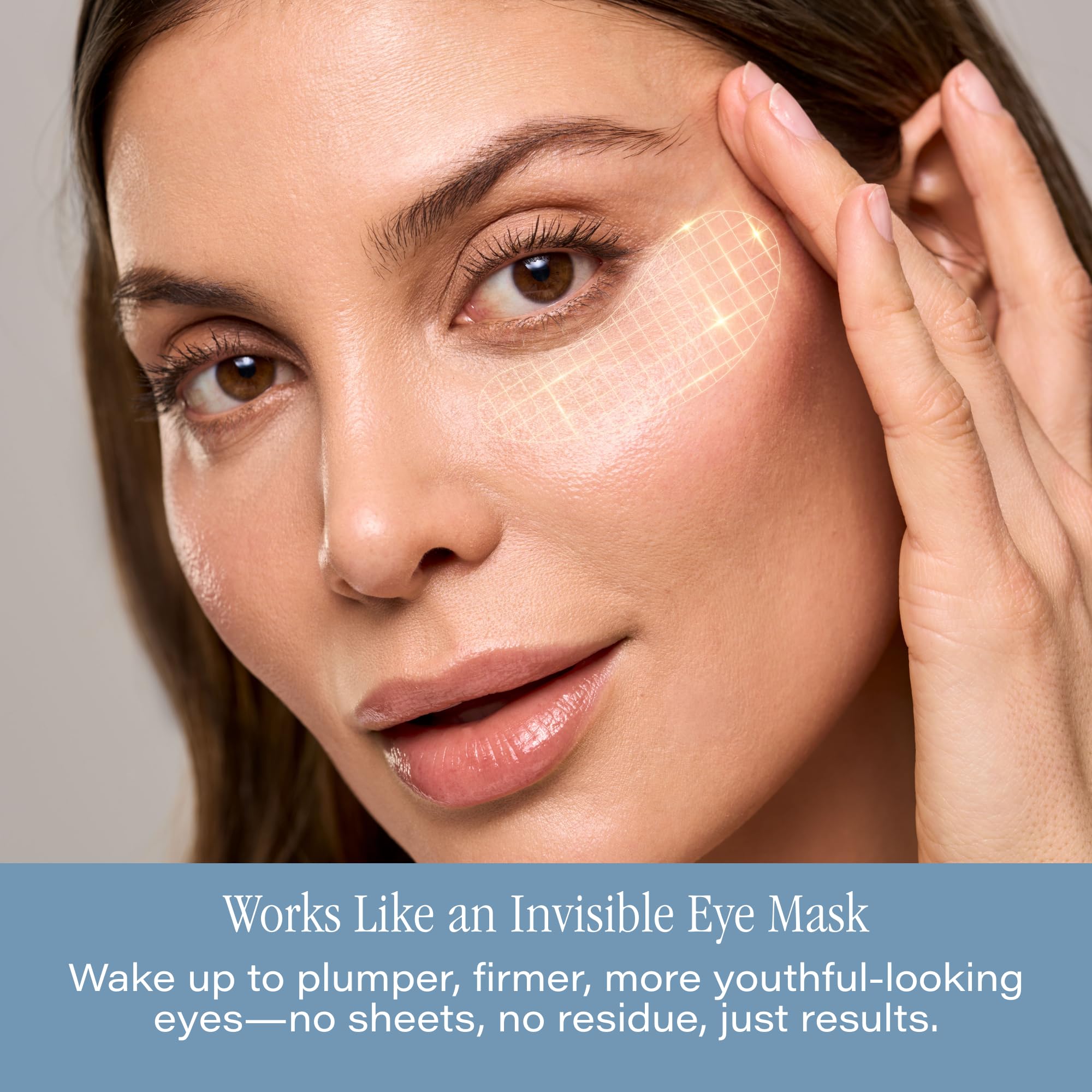 SKINN Age Reset Eye Balm creamy texture shown on skin surface.