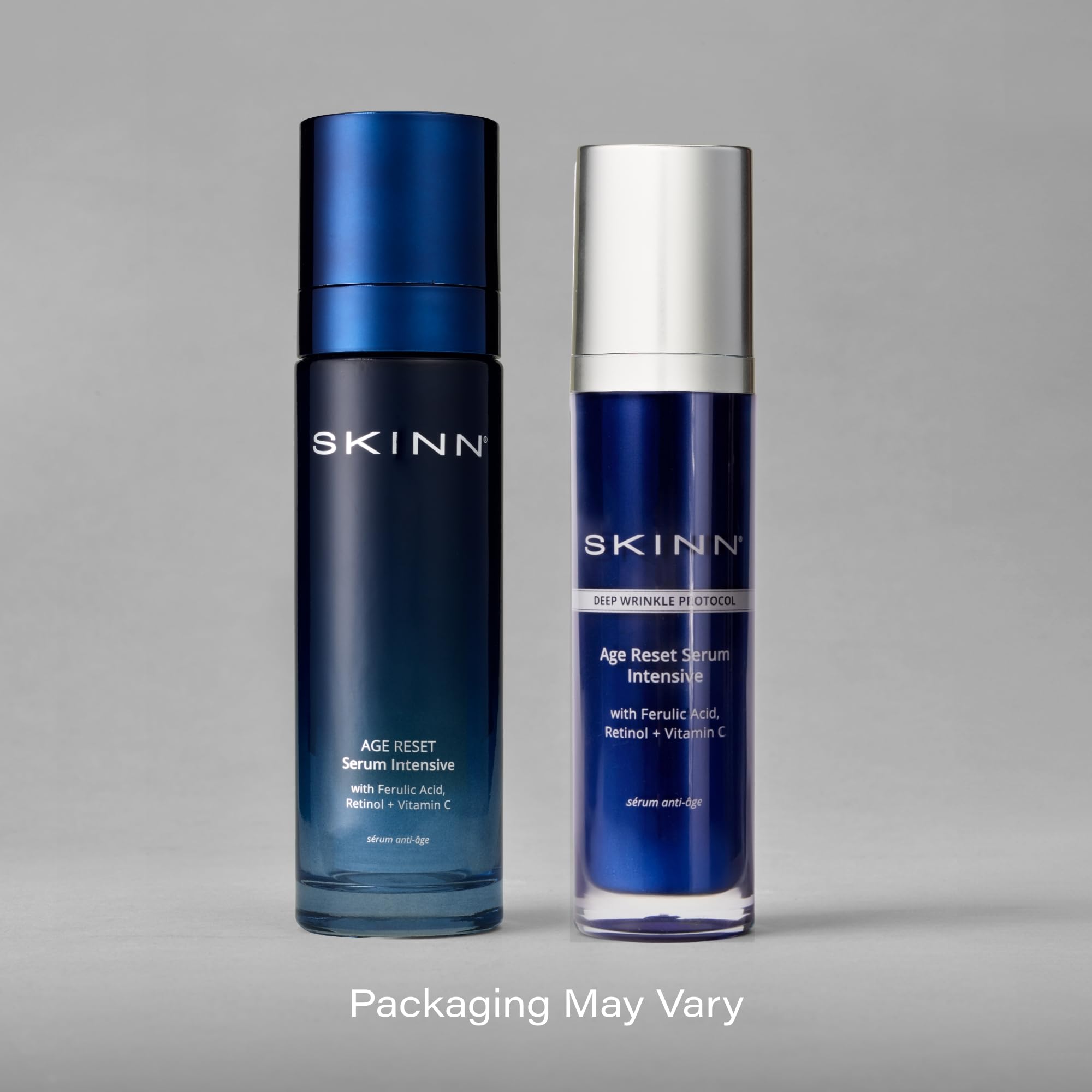 SKINN Deep Wrinkle Serum morning routine setup with lightweight daytime use