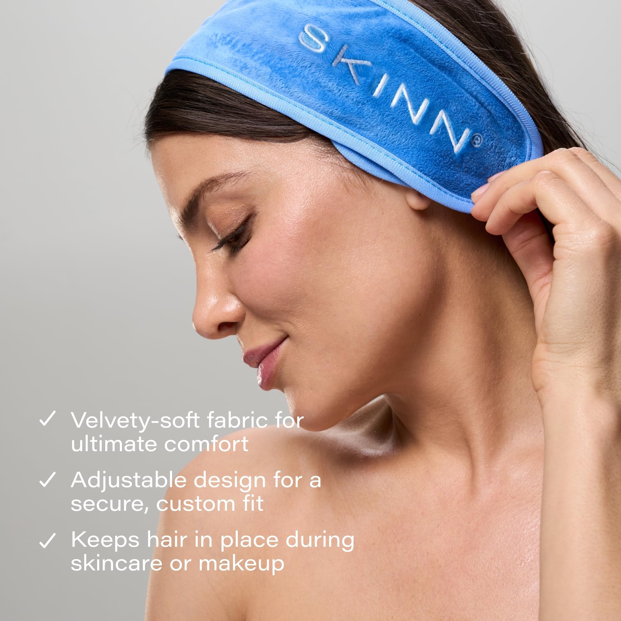 SKINN DermAppeal included headband for mess-free daily use
