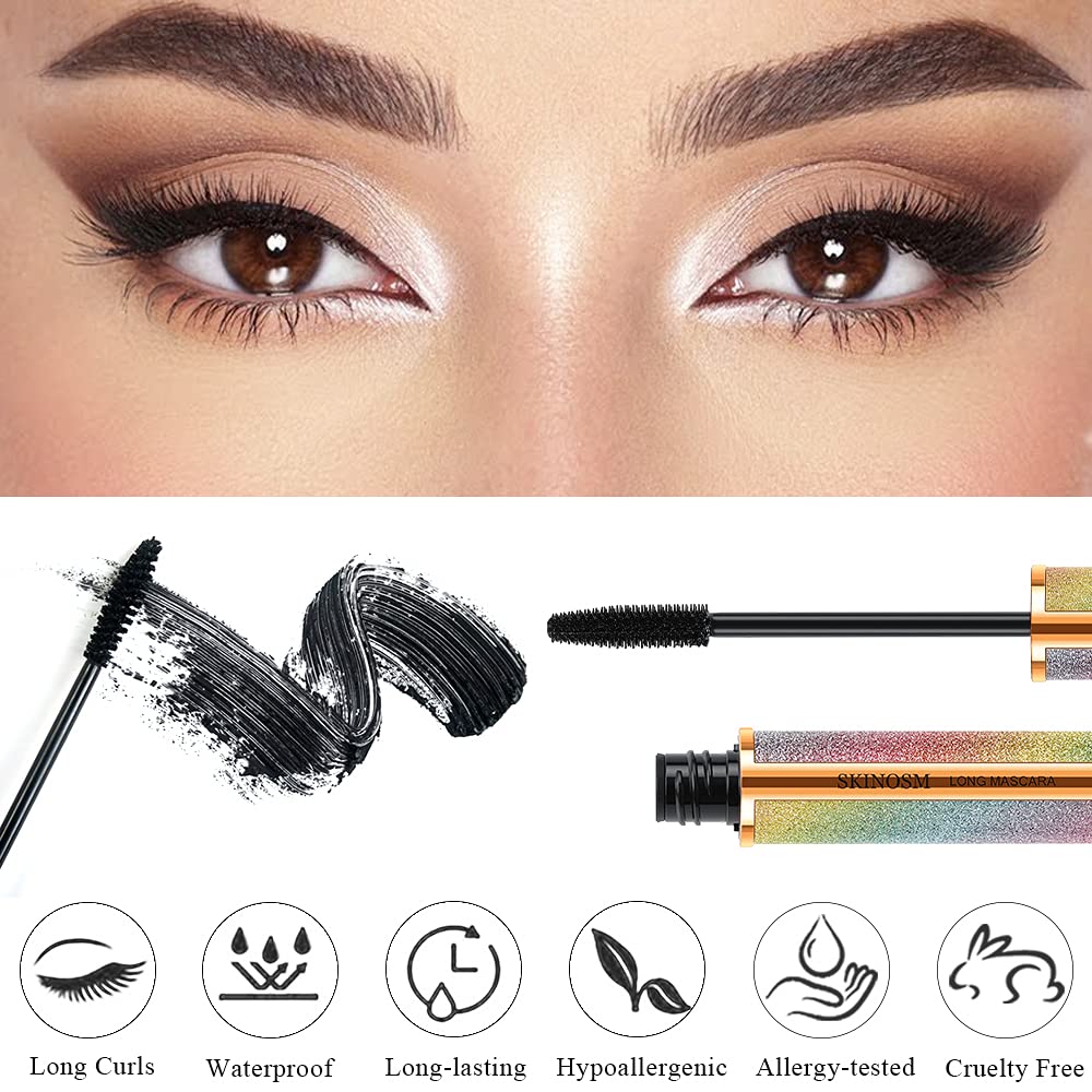 SKINOSM waterproof longwear mascara demonstrating all-day wear