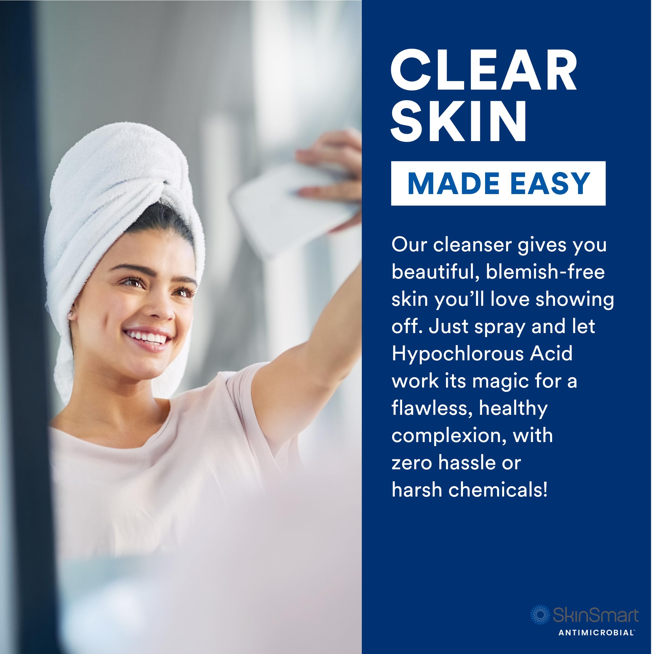 SkinSmart Antimicrobial sweat-dirt-removal cleanses pores after workouts