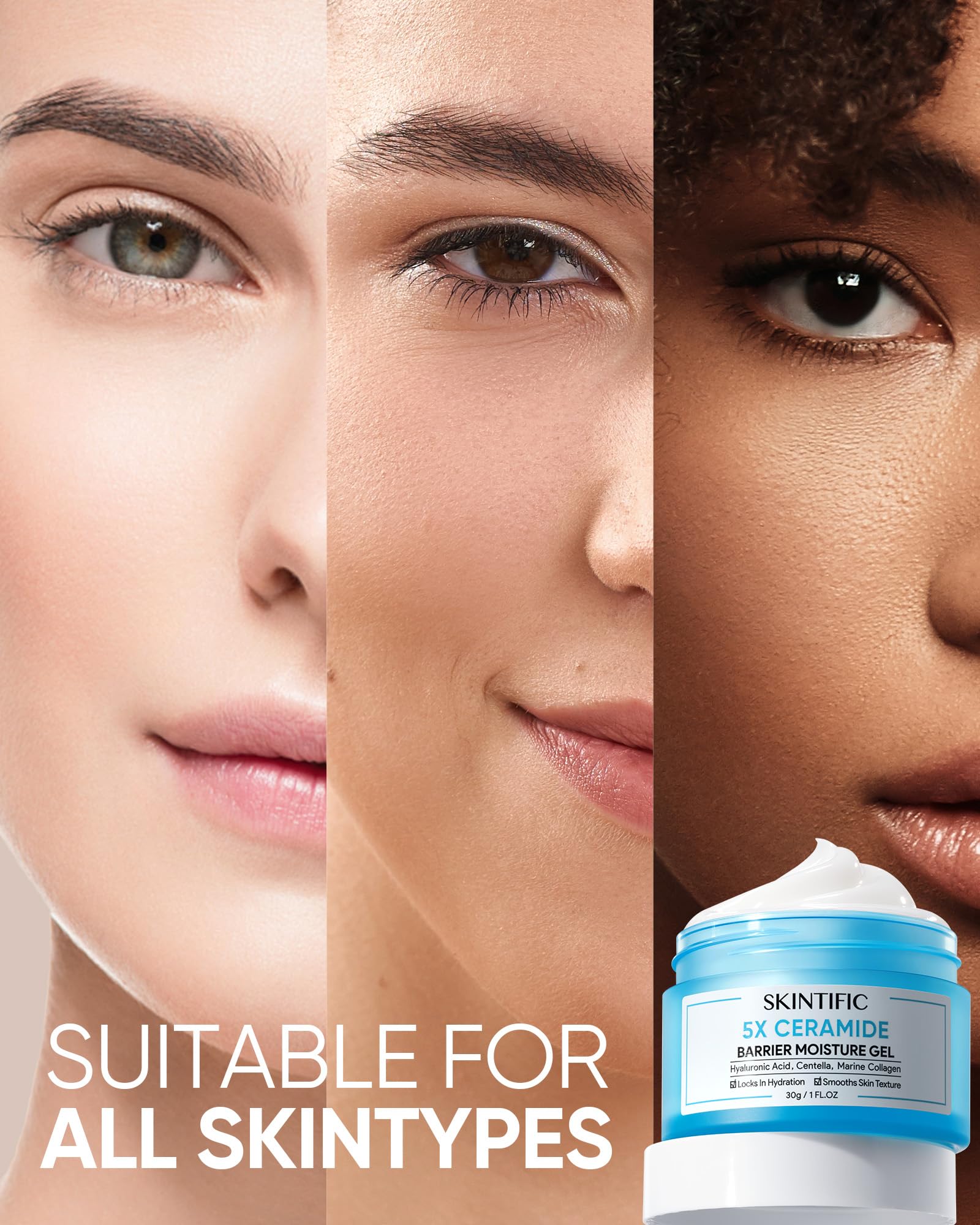 SKINTIFIC 5X Ceramides barrier cream dispensing shot demonstrates convenient daily use