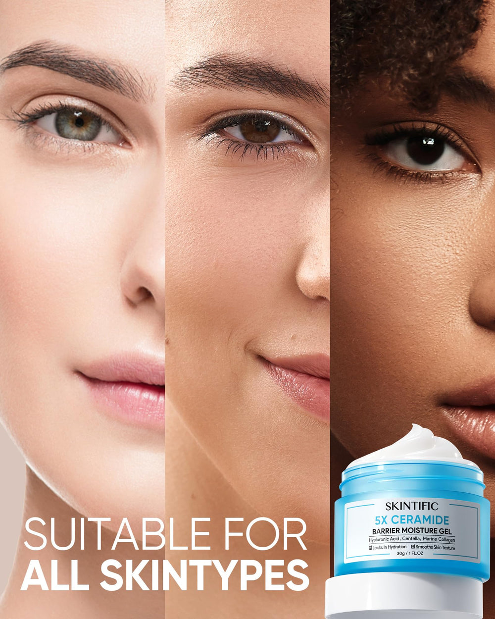 SKINTIFIC 5X Ceramides barrier cream dispensing shot demonstrates convenient daily use