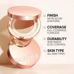SKINTIFIC slim travel-case compact demonstrates hygienic, portable touch-ups on the go.