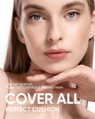 SKINTIFIC Cushion Foundation texture swirl highlights weightless coverage with satin glow