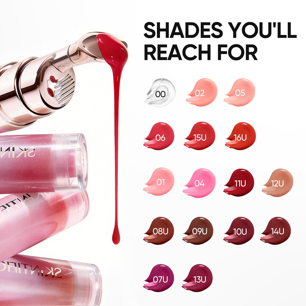 SKINTIFIC before and after lips showing smoother, glossier appearance