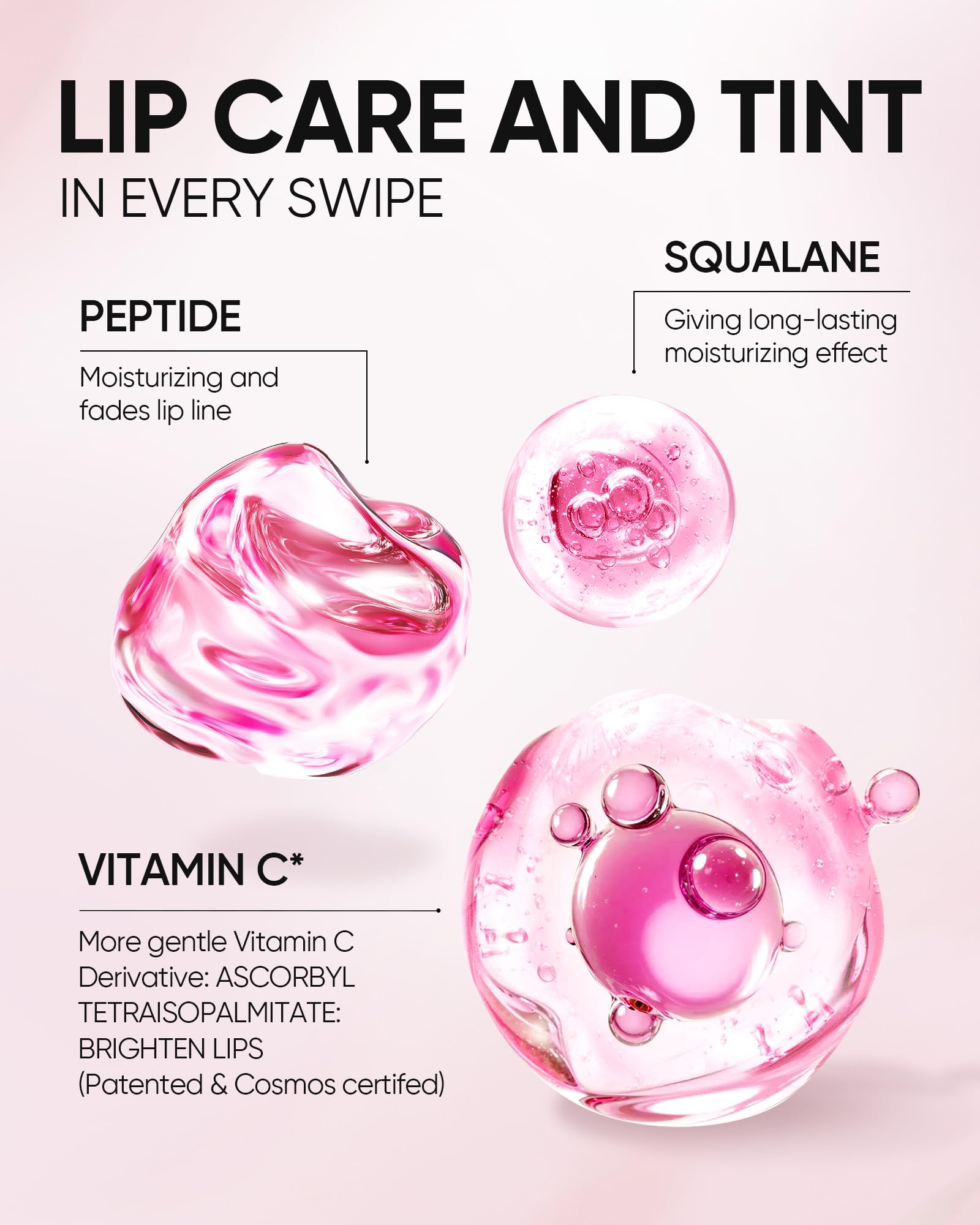 SKINTIFIC peptide plumping visual hints at smoother, fuller-looking lips