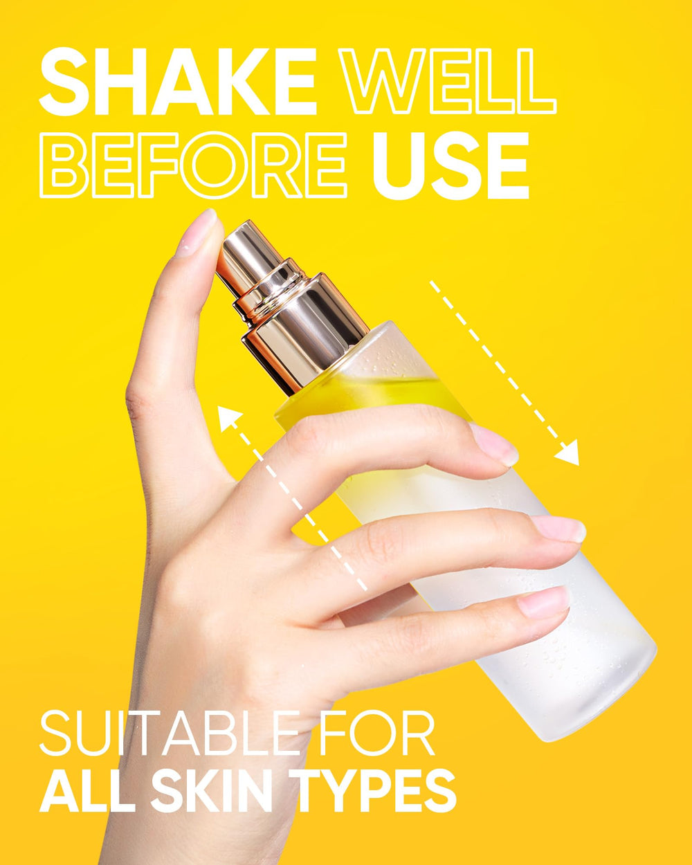 SKINTIFIC Radiance Booster Serum Spray used as makeup primer for dewy look