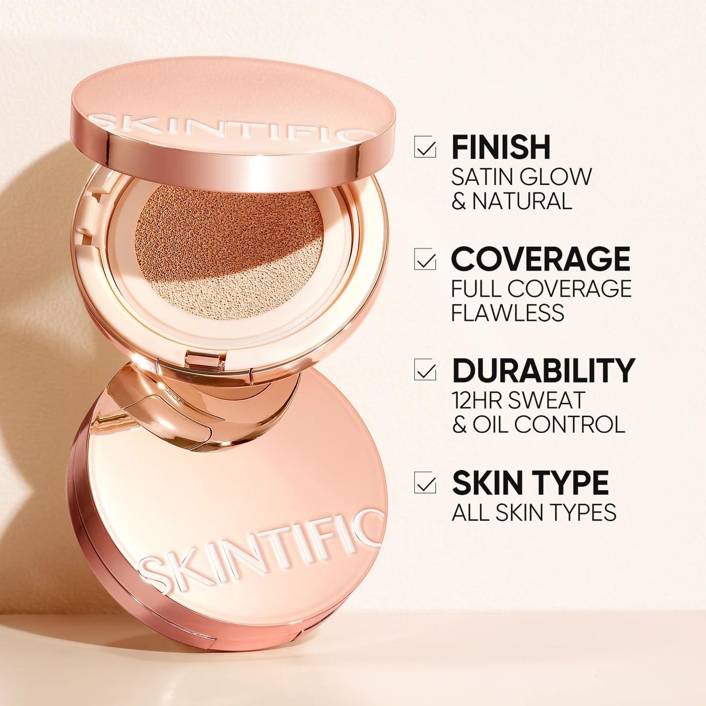 SKINTIFIC slim double-mirror compact is perfect for on-the-go touch-ups.