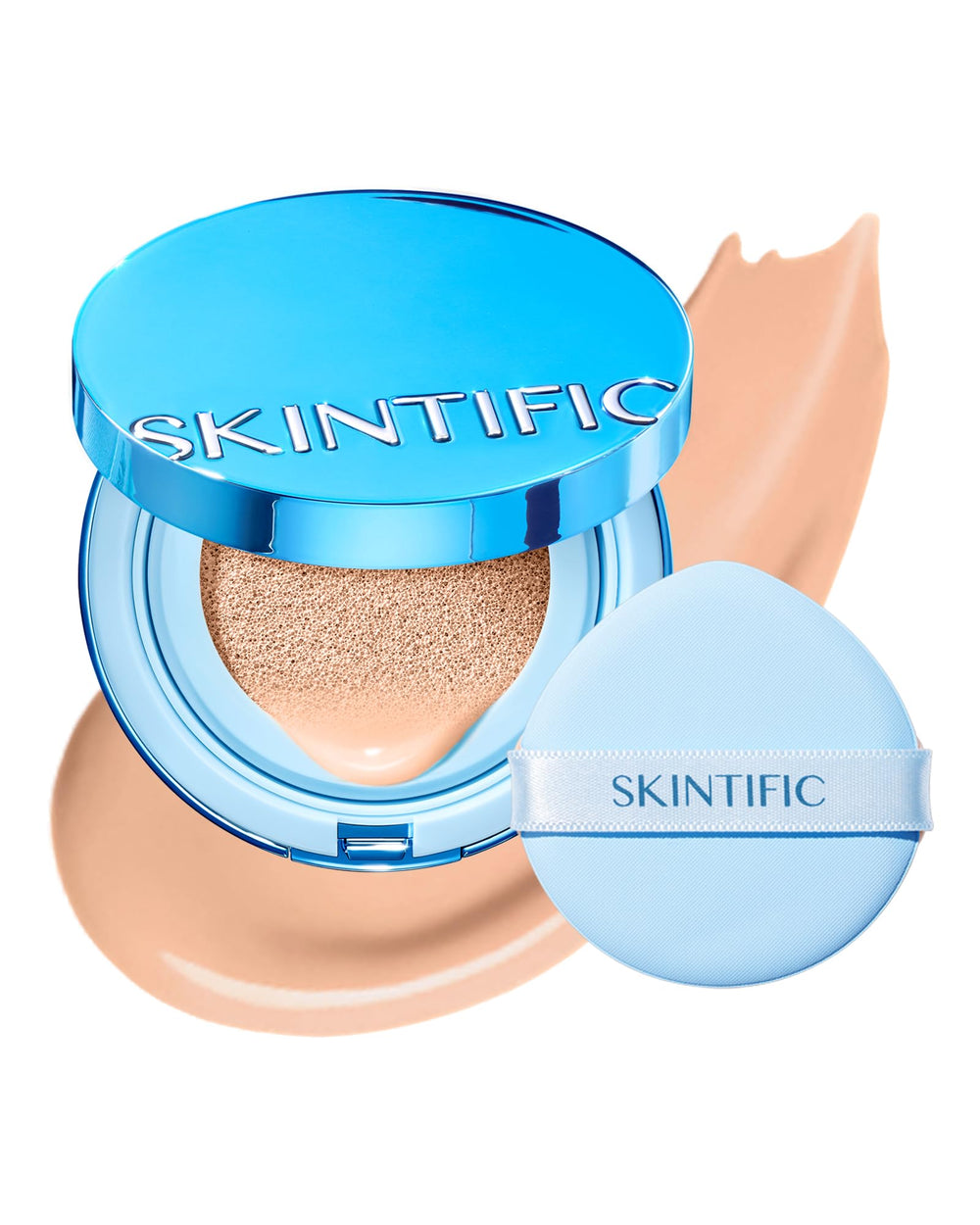 Skintific Velvet Matte Cushion compact provides full coverage for a long-lasting, flawless finish.