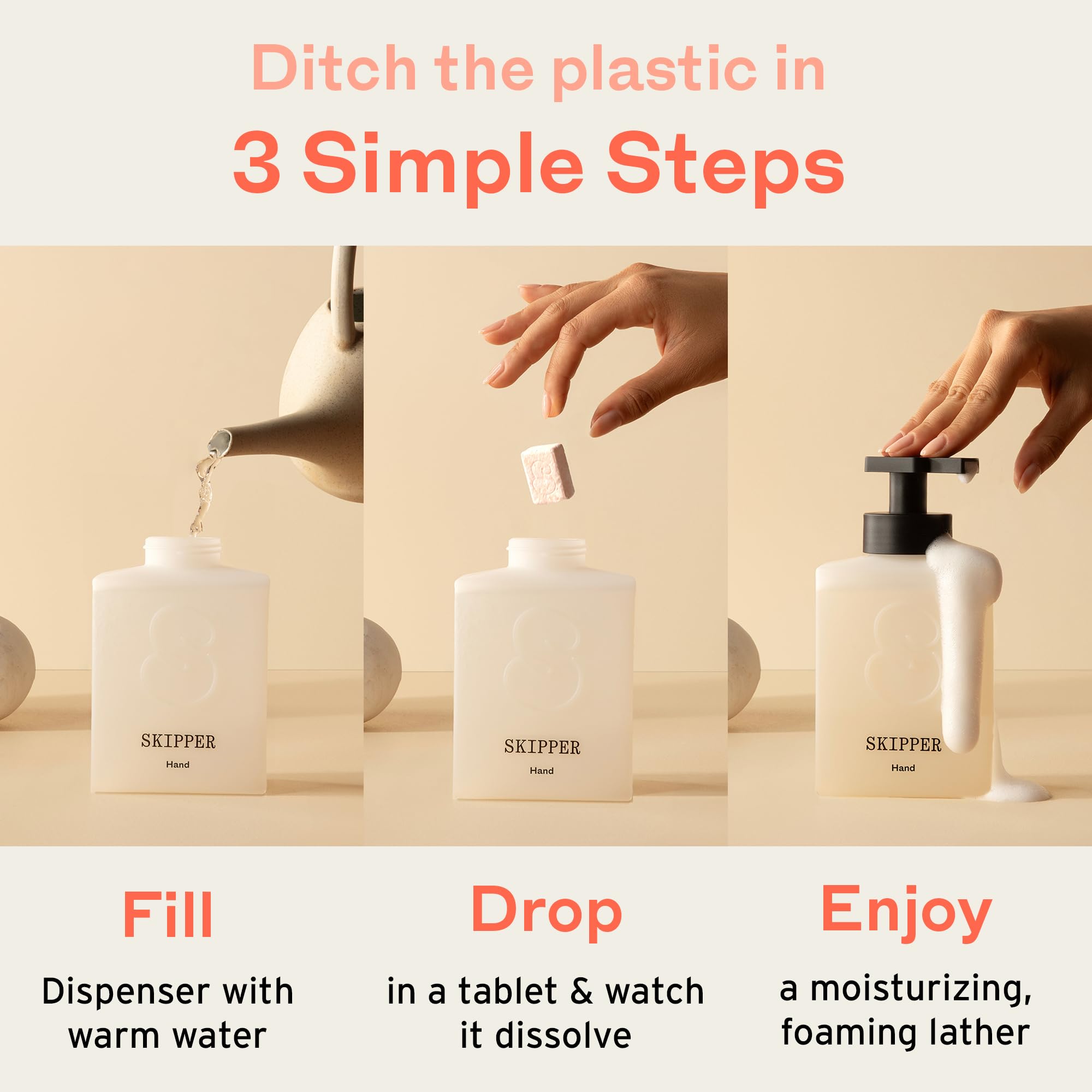 Skipper 192 oz total refills provide long-lasting hand cleanliness with fragrance variety.