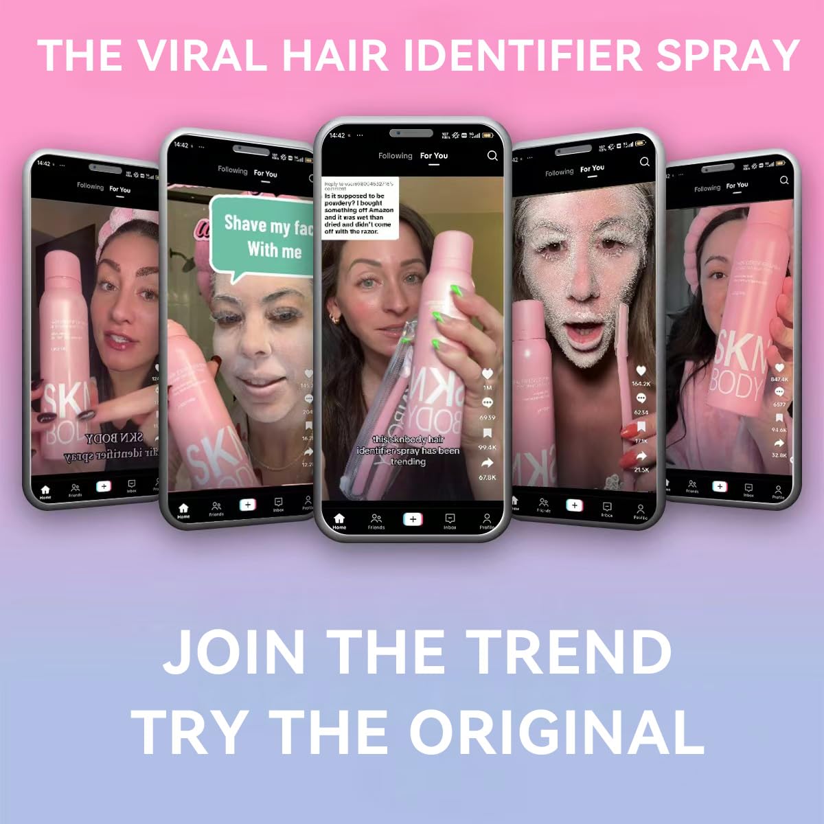 SKNBODY Hair Identifier Spray applies along facial contours for well-defined shaping.