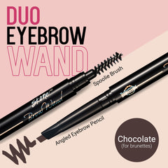 Skone Brow Wand dual-ended brush in action providing smooth, even brows